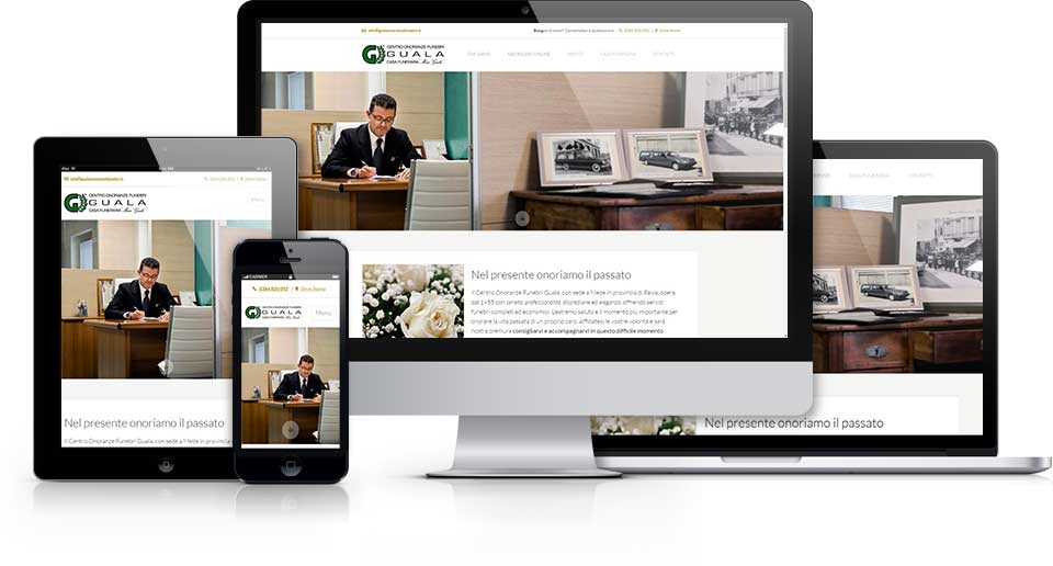 Sito web visualizzato su diversi dispositivi